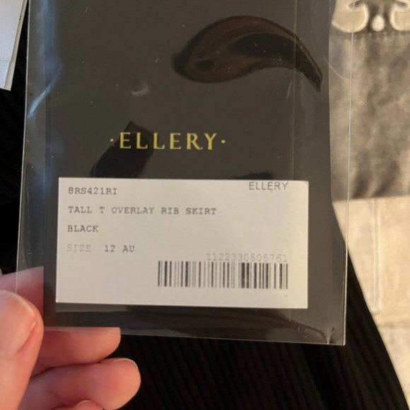 Ellery Tall T Overlay Rib Skirt - Picture 10 of 13